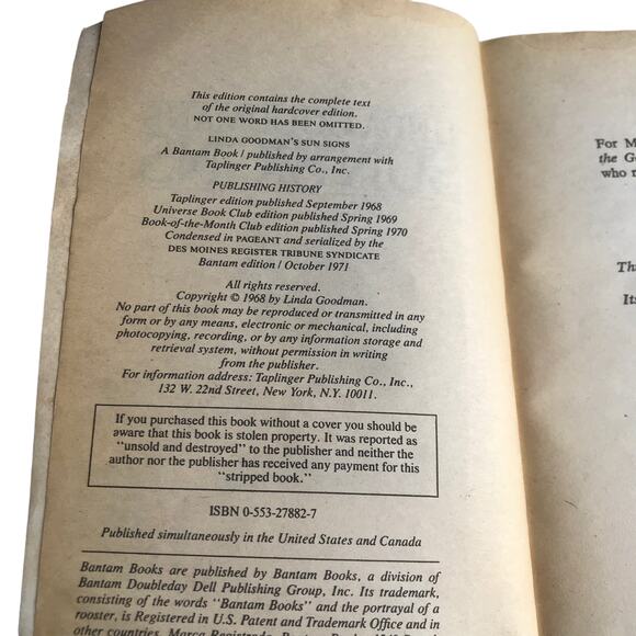 Linda Goodman's Sun Signs: Vintage Astrology Guide - Picture 10 of 12